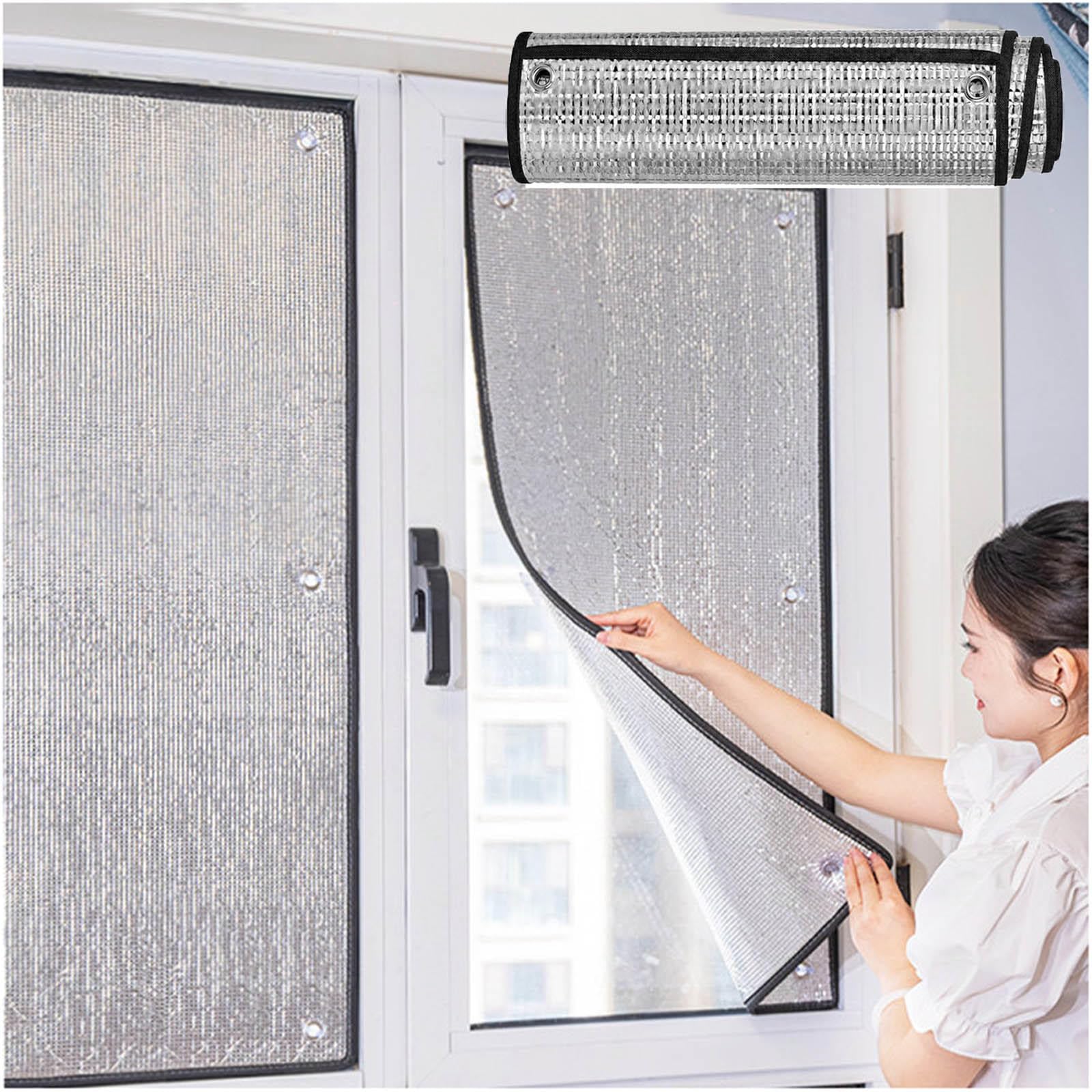 Folia aluminiowa przyciemniająca folia okienna, folia termoizolacyjna, ochrona przed słońcem, ochrona przed promieniowaniem UV, z przyssawkami, odblaskowa folia maskująca do szklanych drzwi, okien
