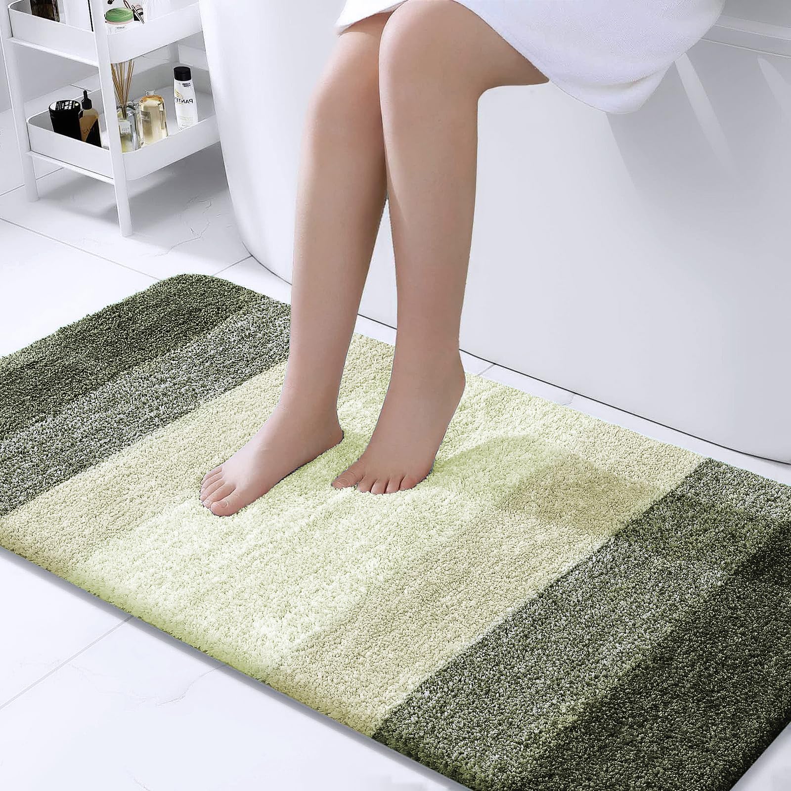 OLANLY Bathroom Runner Rug 40x24, Extra Soft Absorbent Microfiber Bath Rugs