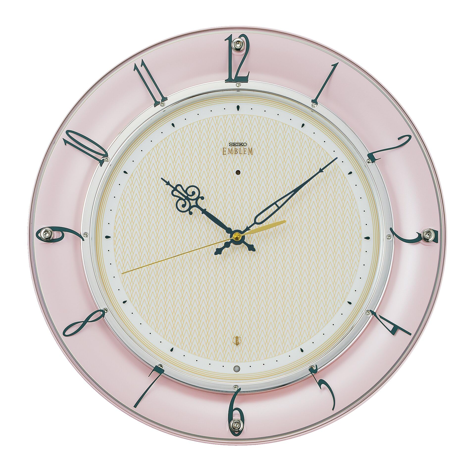 極美品 SEIKO EMBLEM HS561P壁掛け時計 掛時計 ピンク Amazon.co.jp: SEIKO EMBLEM 掛時計 ピンクパール 直径330×46mm 電波