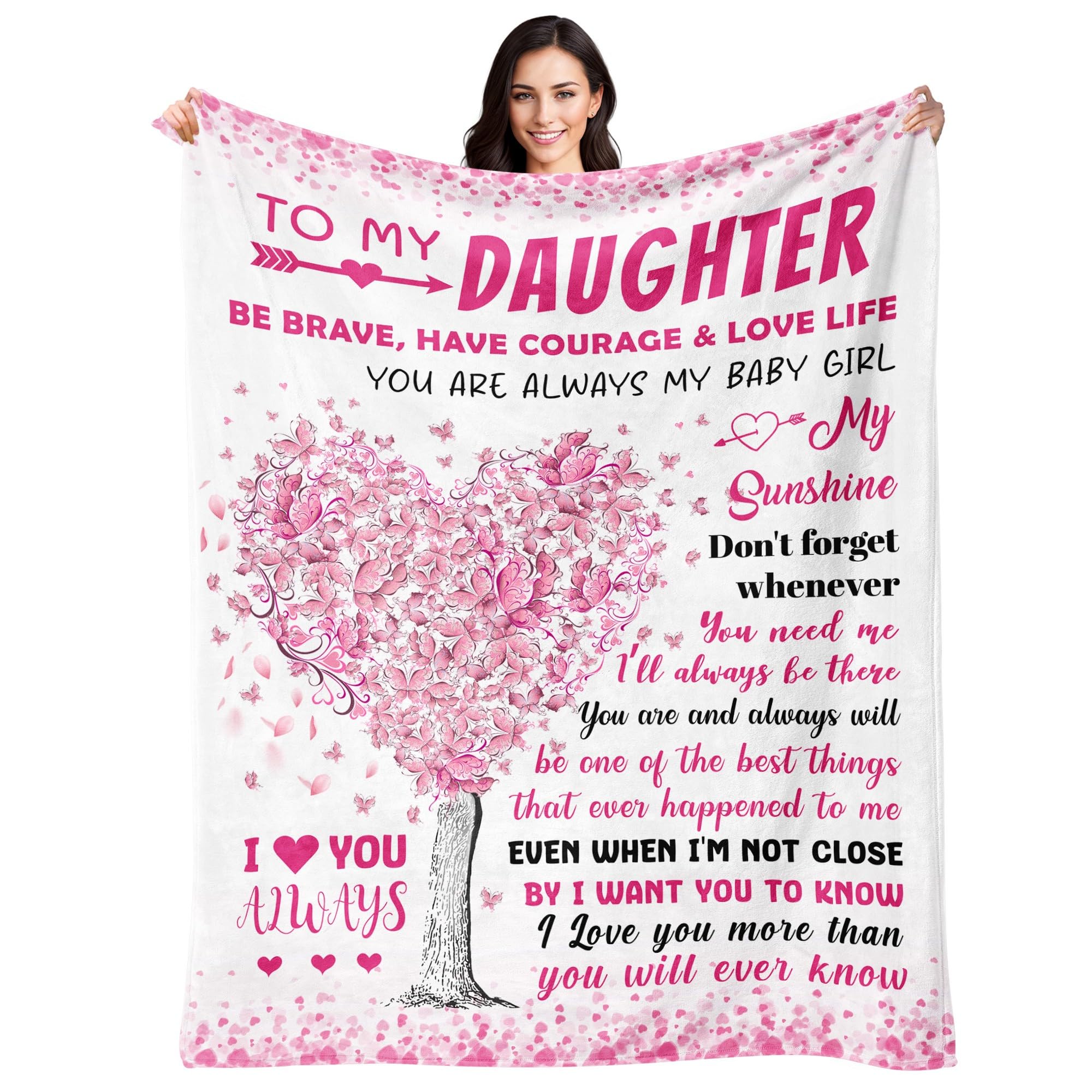 BAOERN Floral Flannel Throw Blanket