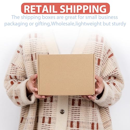Miniatura 7 de Mat Board Center, caja de correo resistente marrón de 6 x 4 x 2, sobres de regalo para pequeñas empresas, caja de embalaje de envío, 26 paquetes