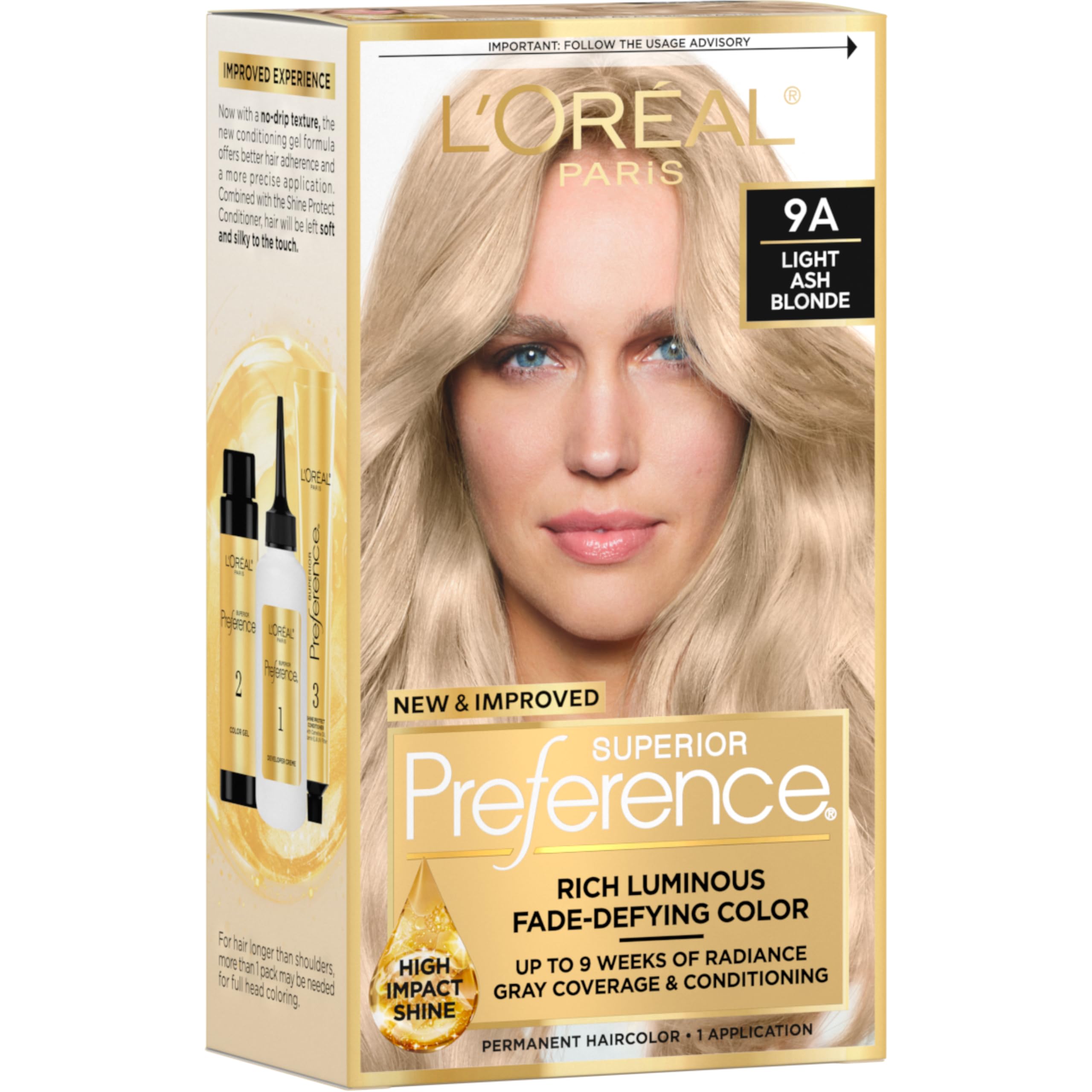 Photo 1 of L'Oreal Superior Preference Permanent Hair Color, 9A Light Ash Blonde