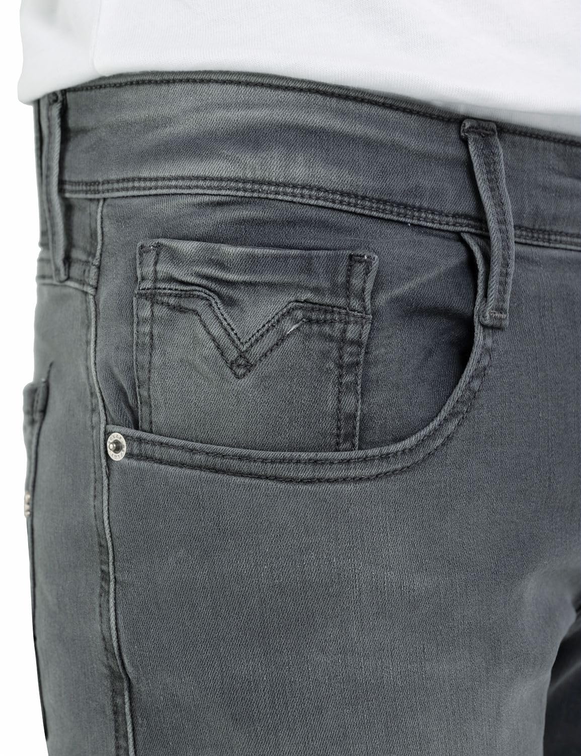 Replay Herren Jeans Anbass Slim-Fit mit Comfort Stretch – Bild 5