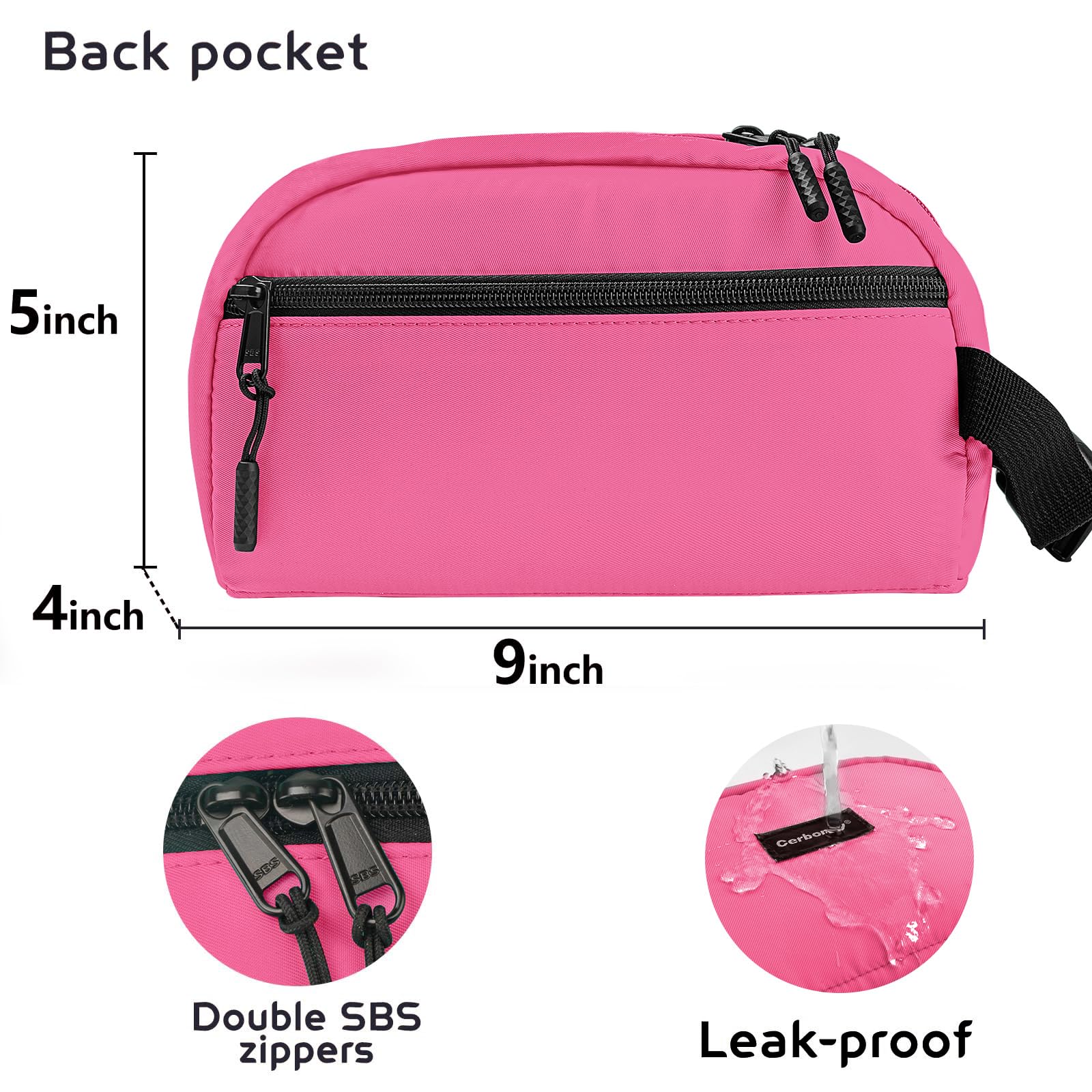 Cerbonny Small Cooler Bag Freezable Lunch Bag for Work School Travel,Small Insulated Bag for Kids/Adults,Freezer Lunch Bags,Mini Lunch Bag Fit for Yogurt,Suit for 3+(Rose red) - Image 3