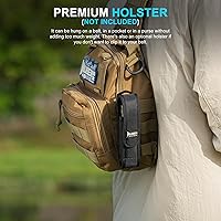 Vista 8 de WUBEN C3 - Linterna de 1200 lúmenes recargable, 6 modos, súper brillante, táctica, IP68, LED, para camping, hogar, emergencia, inspección, Verde