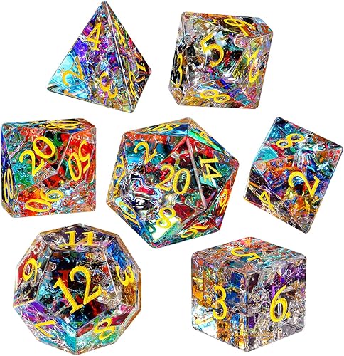 Miniatura 1 de Dados de piedras preciosas de malaquita DND, juego de 7 dados hechos a mano para Calabozos y Dragones, juegos de mesa MTG D&D, dados de juego de rol