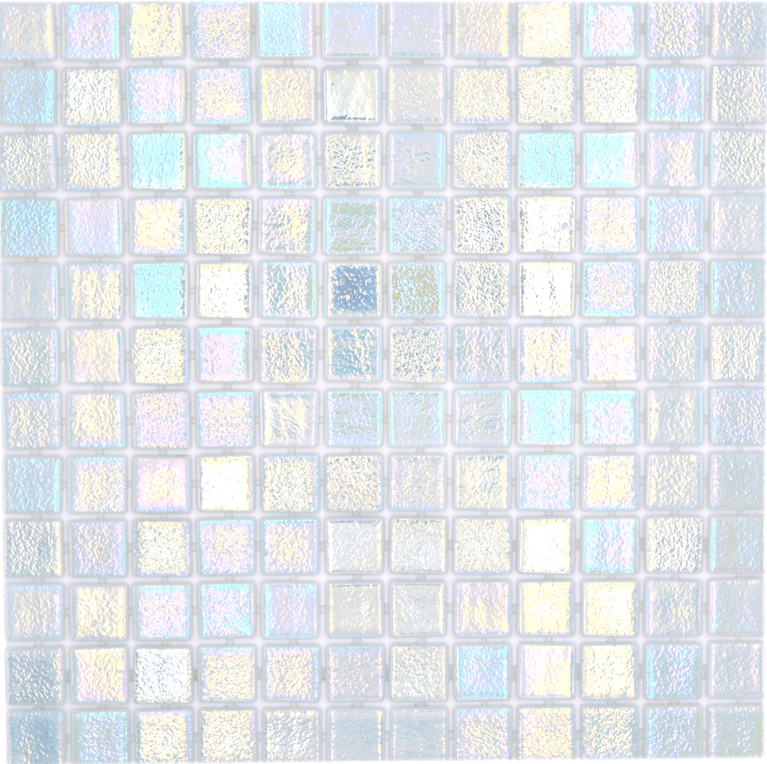 Poolmosaik Schwimmbadmosaik Recycling Glasmosaik perlmut glänzend
