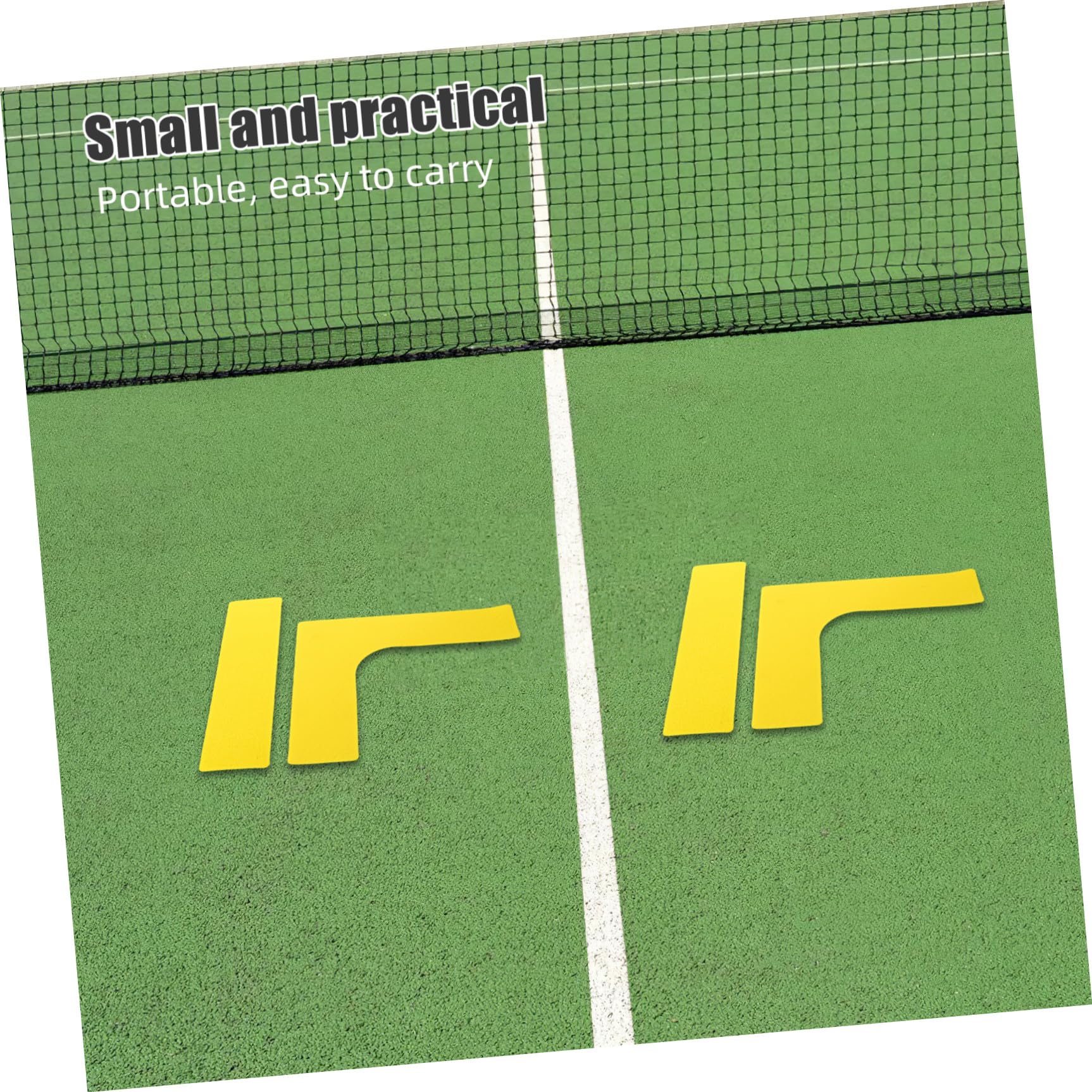 GALPADA Kit Marcatori Campi Pickleball e Tennis Linee Gialle Resistenti UV Attrezzatura da Pickleball per Installazione Rapida e Segnaletica Orizzontale Esterni