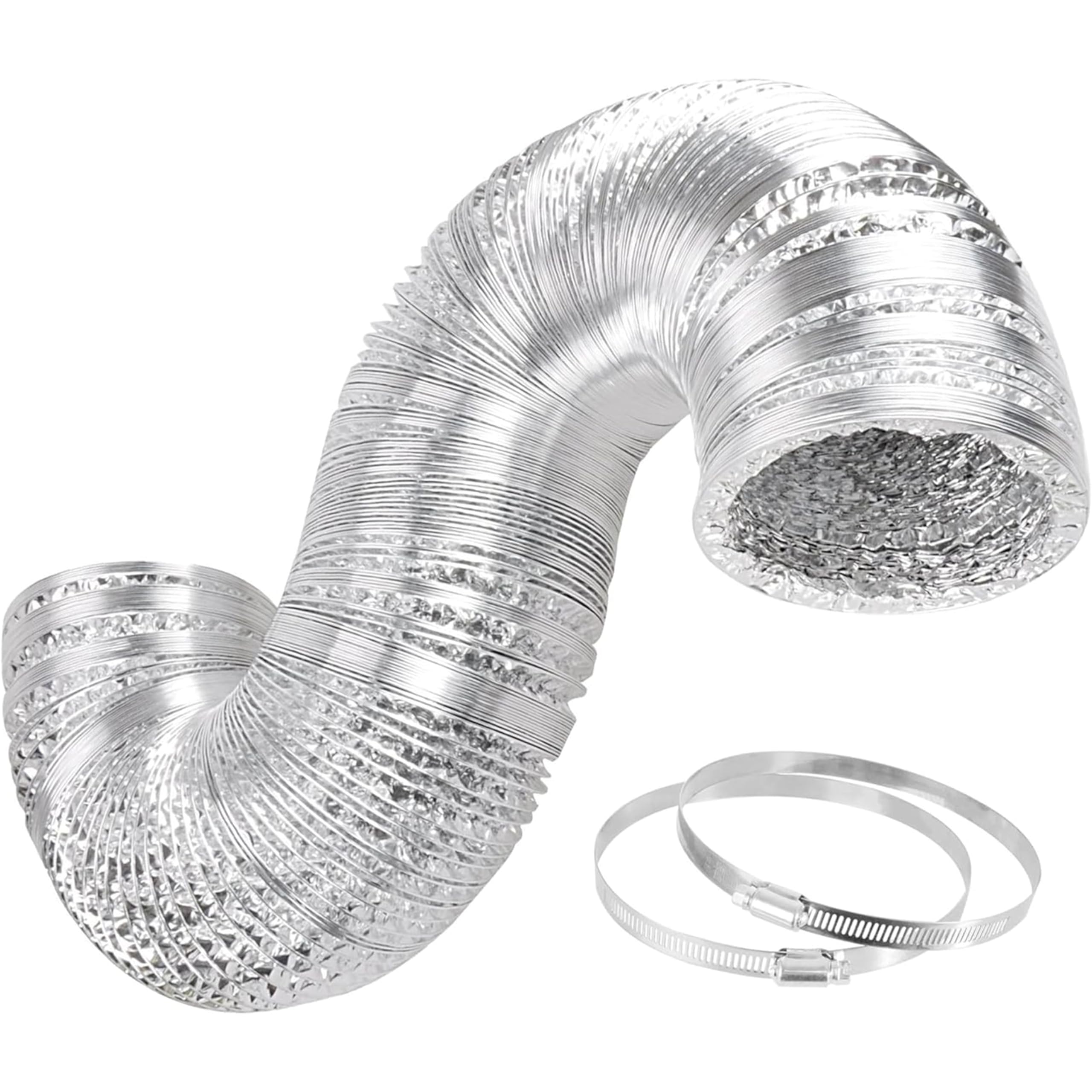 Simple Deluxe 10 Inch 25 Feet Ducting Silver