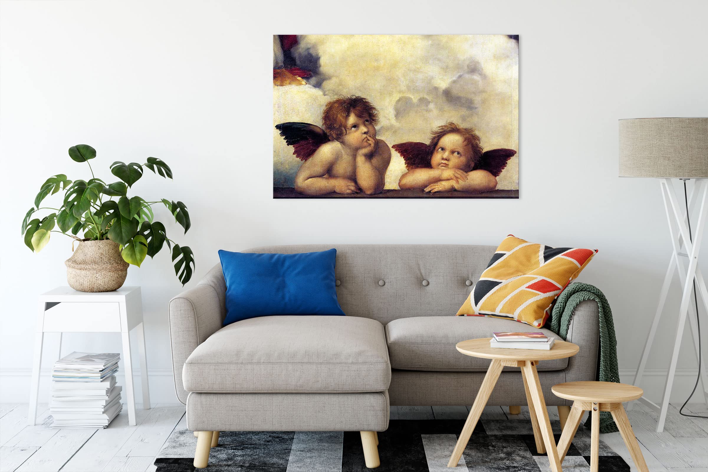 Posterhanger incl. Poster - Schoolplaat - Madonna met kind en St. Johannes en de