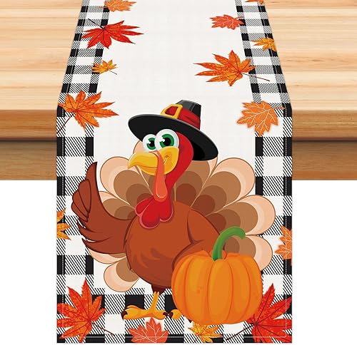 Camino de mesa y manteles individuales (2 manteles individuales de Acción de Gracias)