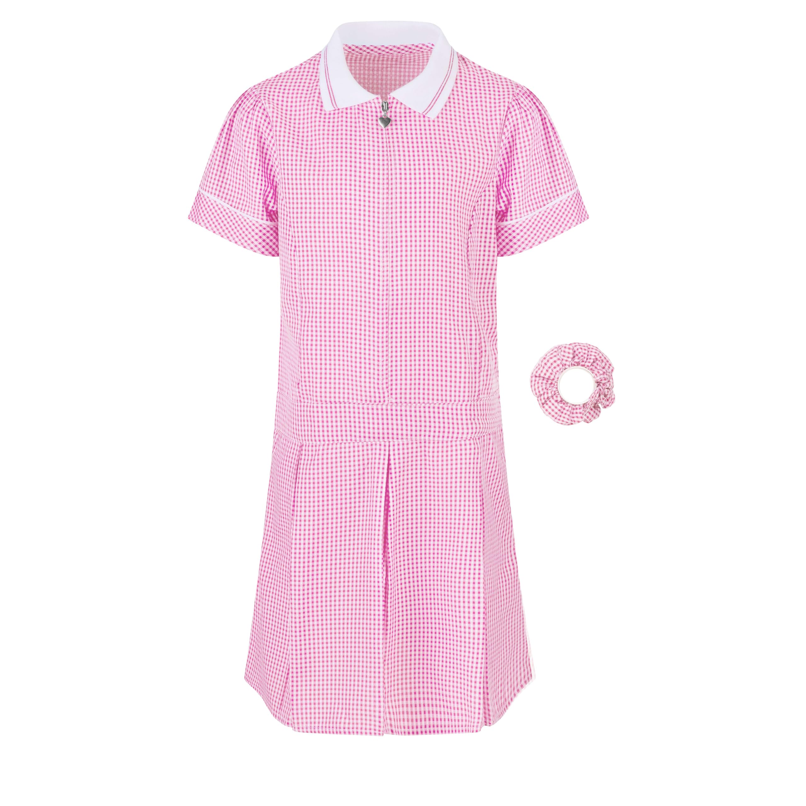 Listers Schoolwear Girl's School Uniform Pleated Gingham Summer Dress + Hair Bobble Age 3 4 5 6 7 8 9 10 11 12 13 14 15 16 17 18 Years — view 9