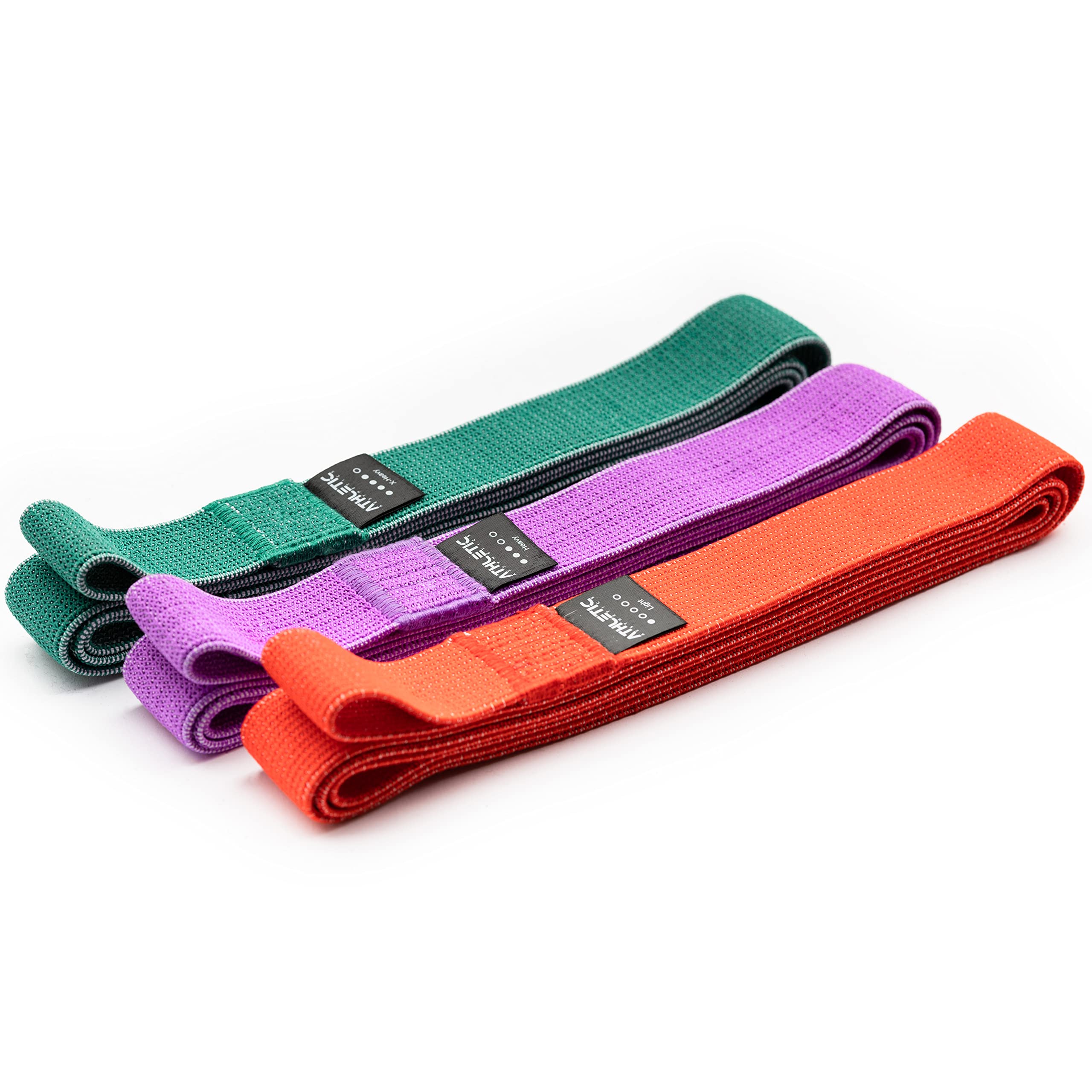 ATHLETIC AESTHETICS Premium Resistance Bands/Widerstandsbänder mit Stoff [ Als Fitnessband und Fitnessbänder Set + Tasche und Videokurs] Fitness Band z.B. als Klimmzughilfe für Damen & Herren