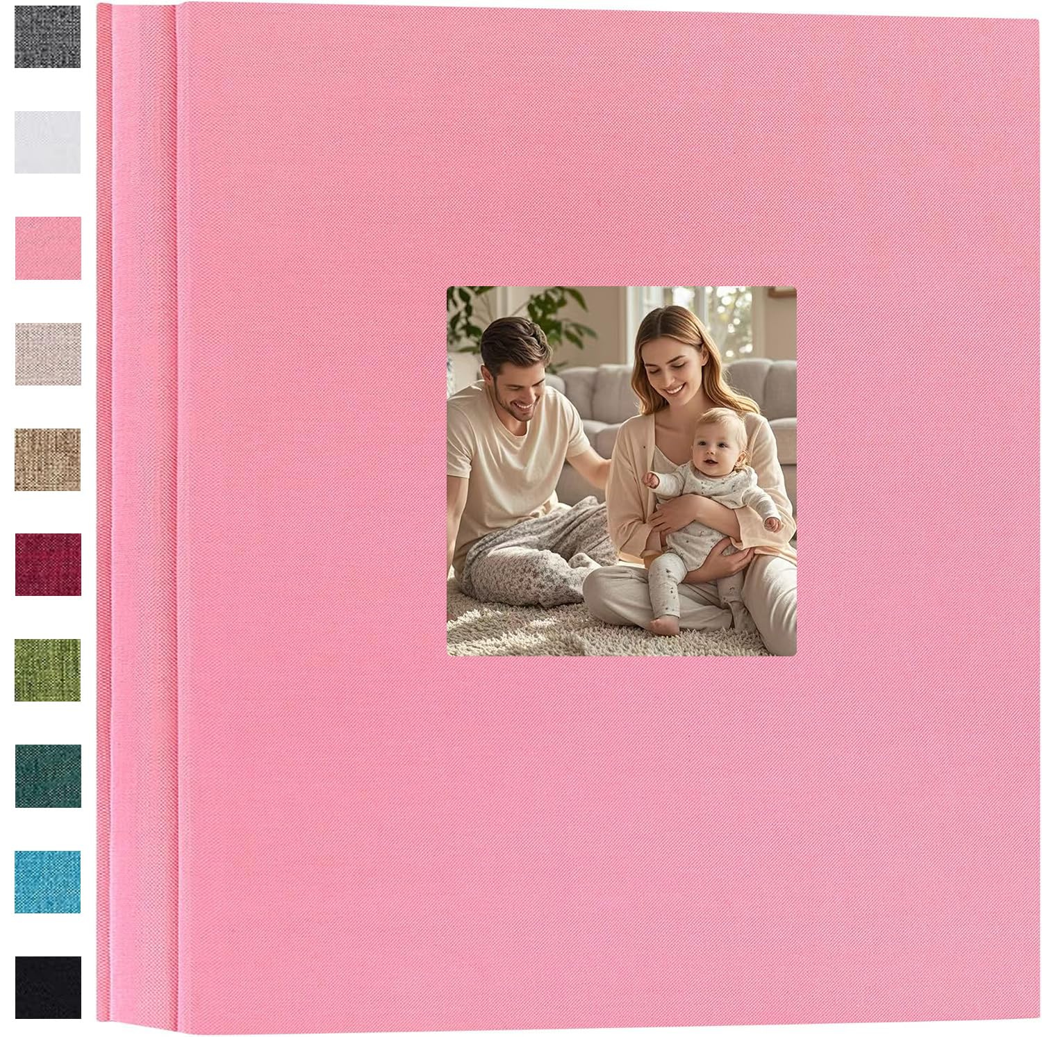 Ponping Linen Hardcover Photo Album 6x4 1000 Photos Large Capacity for Family Wedding Anniversary Baby Vacation