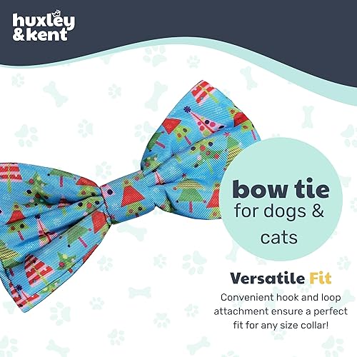 Miniatura 8 de Huxley & Kent Corbatín para mascotas para perros y gatos - Collar ajustable con gancho y velcro para las fiestas - Lindo y cómodo para fiestas y