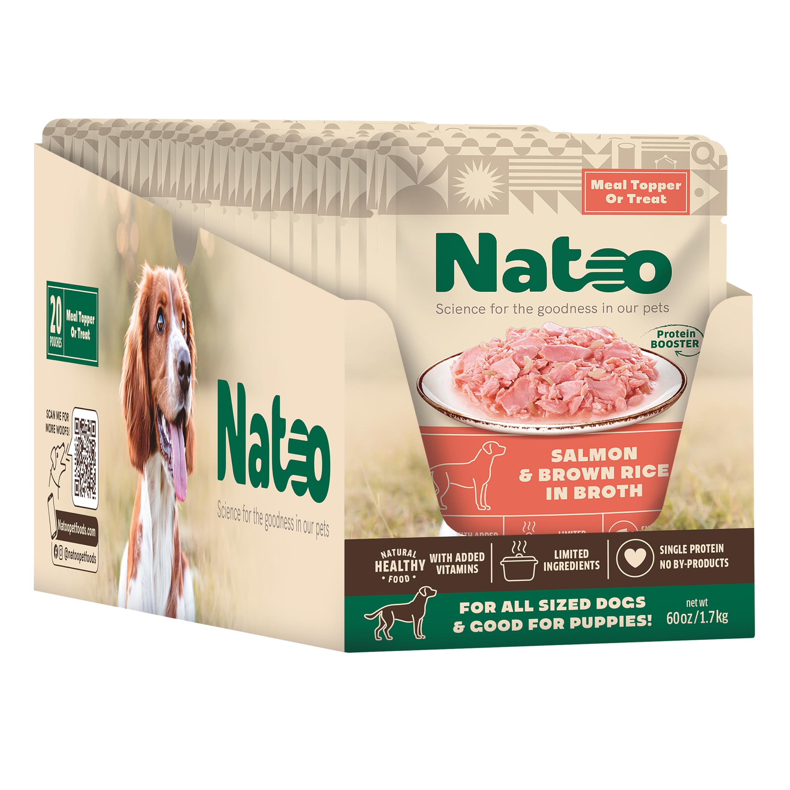 NATOO Salmon with Brown Rice Topper