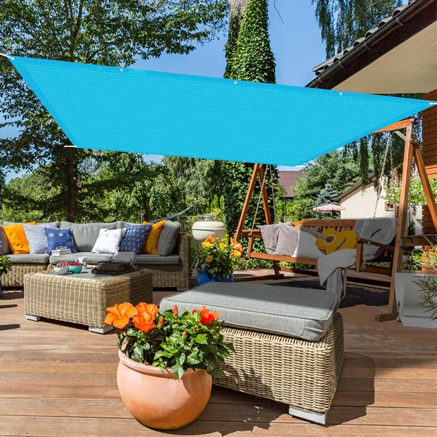 Sunscreen Awning 5 x 7 m UV Protection 95 Sun Block Sun Garden Pergola Shading Net