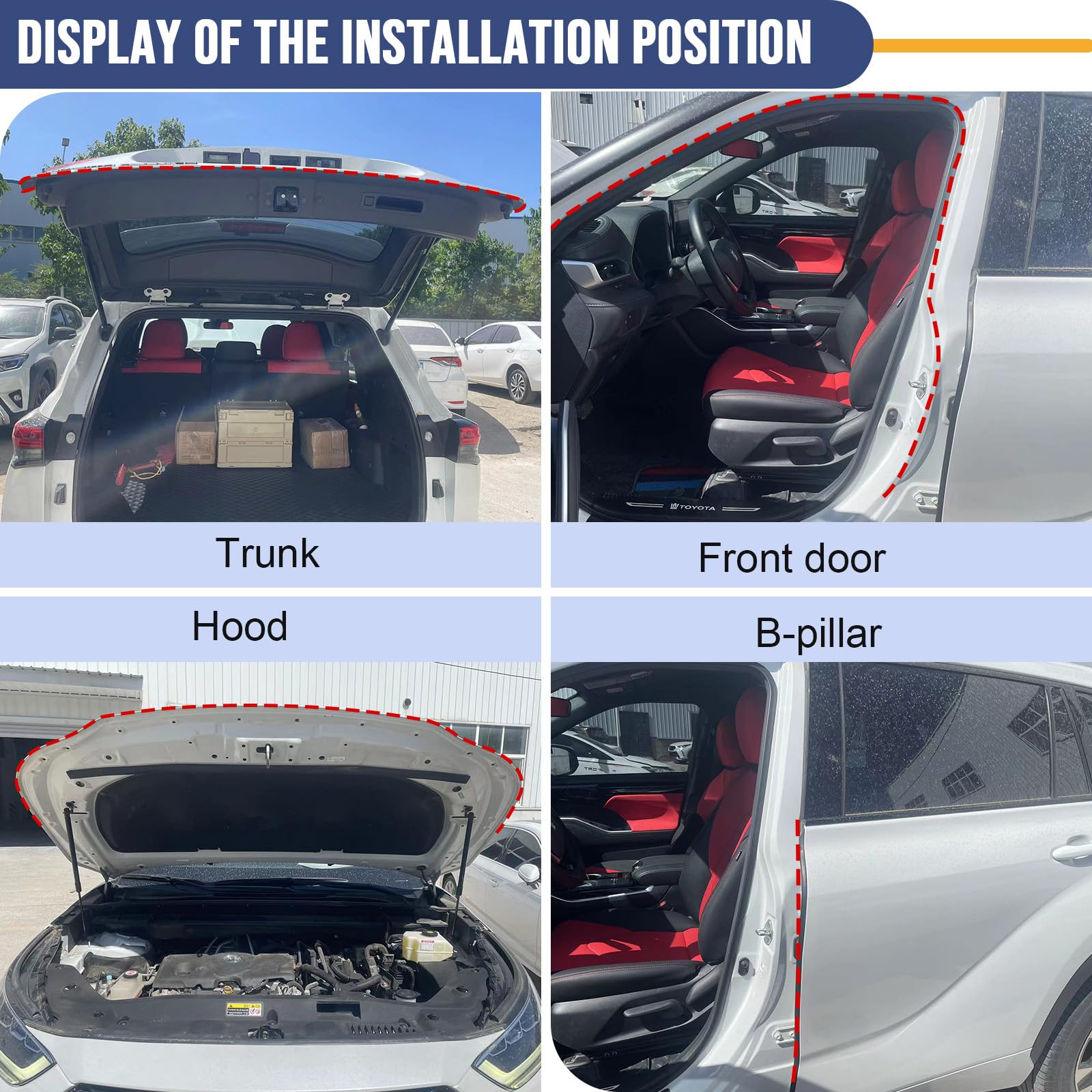 Ej.Life 5M Joint Porte Voiture Caoutchouc Adhesif - Universel Joint De Porte De Voiture, Joint