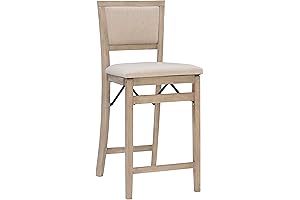 Linon Keira Rustic Wooden Folding Counter Stool