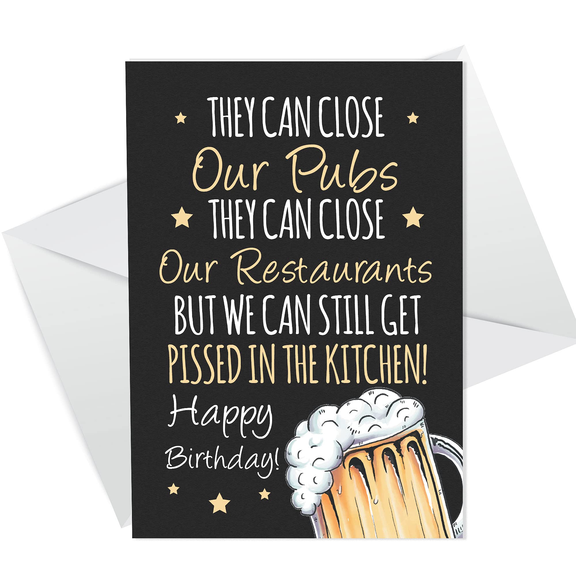 FUNNY Lockdown Birthday Card For Men Women Alcohol Beer Design Card