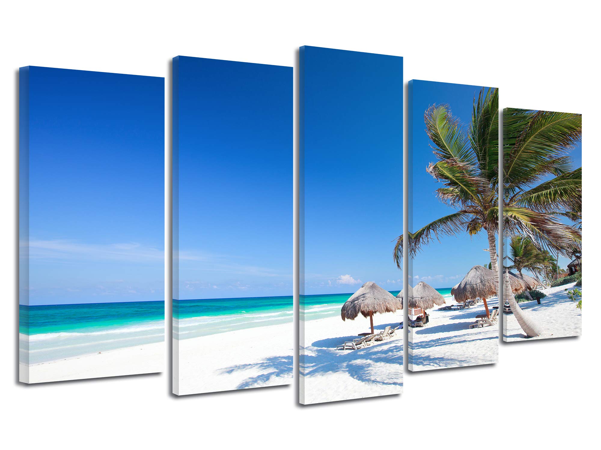Declina, Cuadro Decorativo de Pared, Cuadro Decorativo para el hogar, Cuadro de decoración de Pared, salón, Marco de Fotos de Playa paradisíaca de Martinica, 150 x 80 cm, Lona, 150x80 cm
