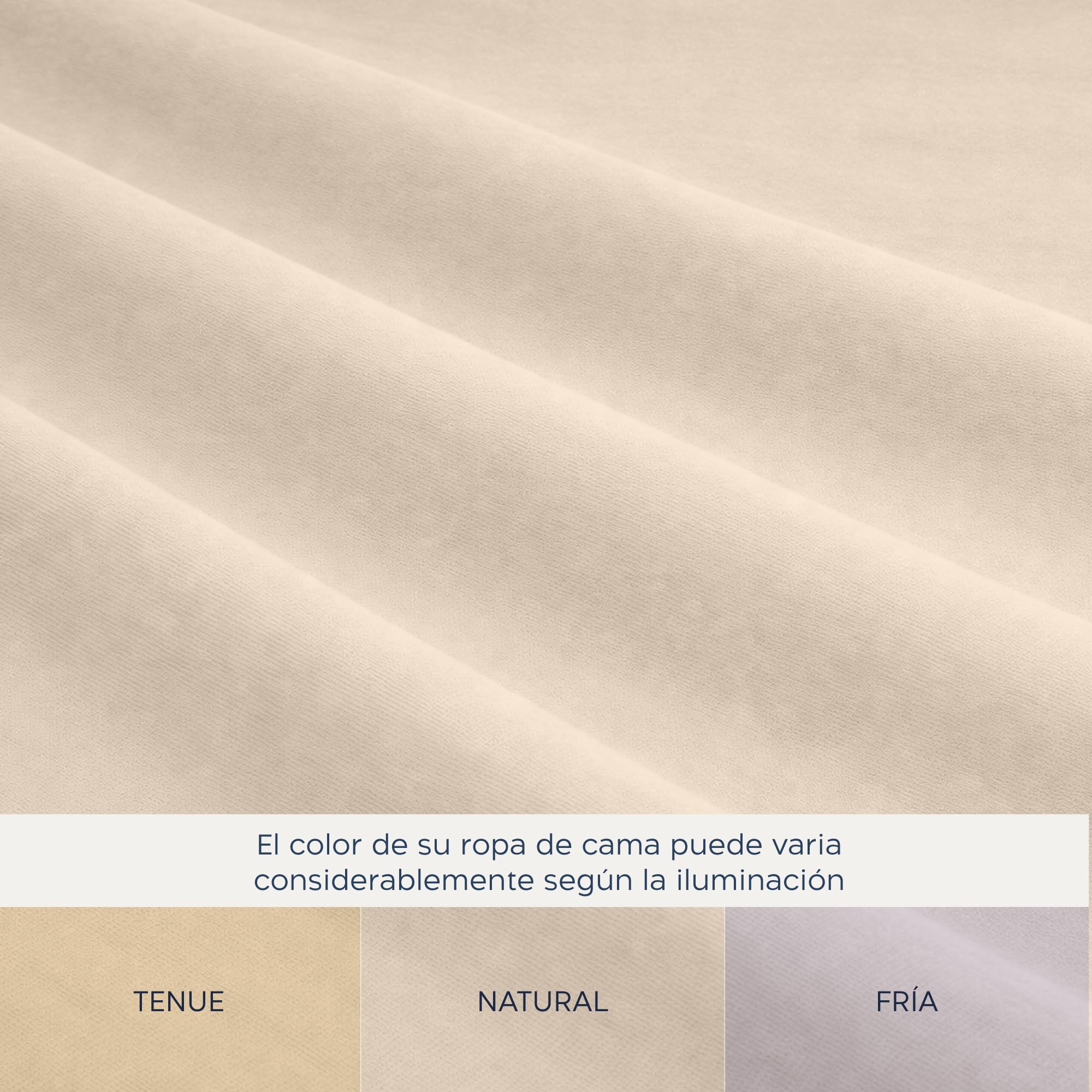 Twinzen - Parure de Lit 180x200-4 Pièces - Beige - Microfibre Douce