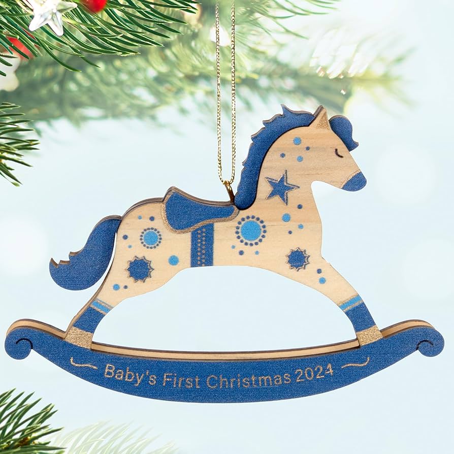  /My First Christmas /ロッキングホース Amazon.com: Hallmark Keepsake Christmas Ornament 2024, Baby