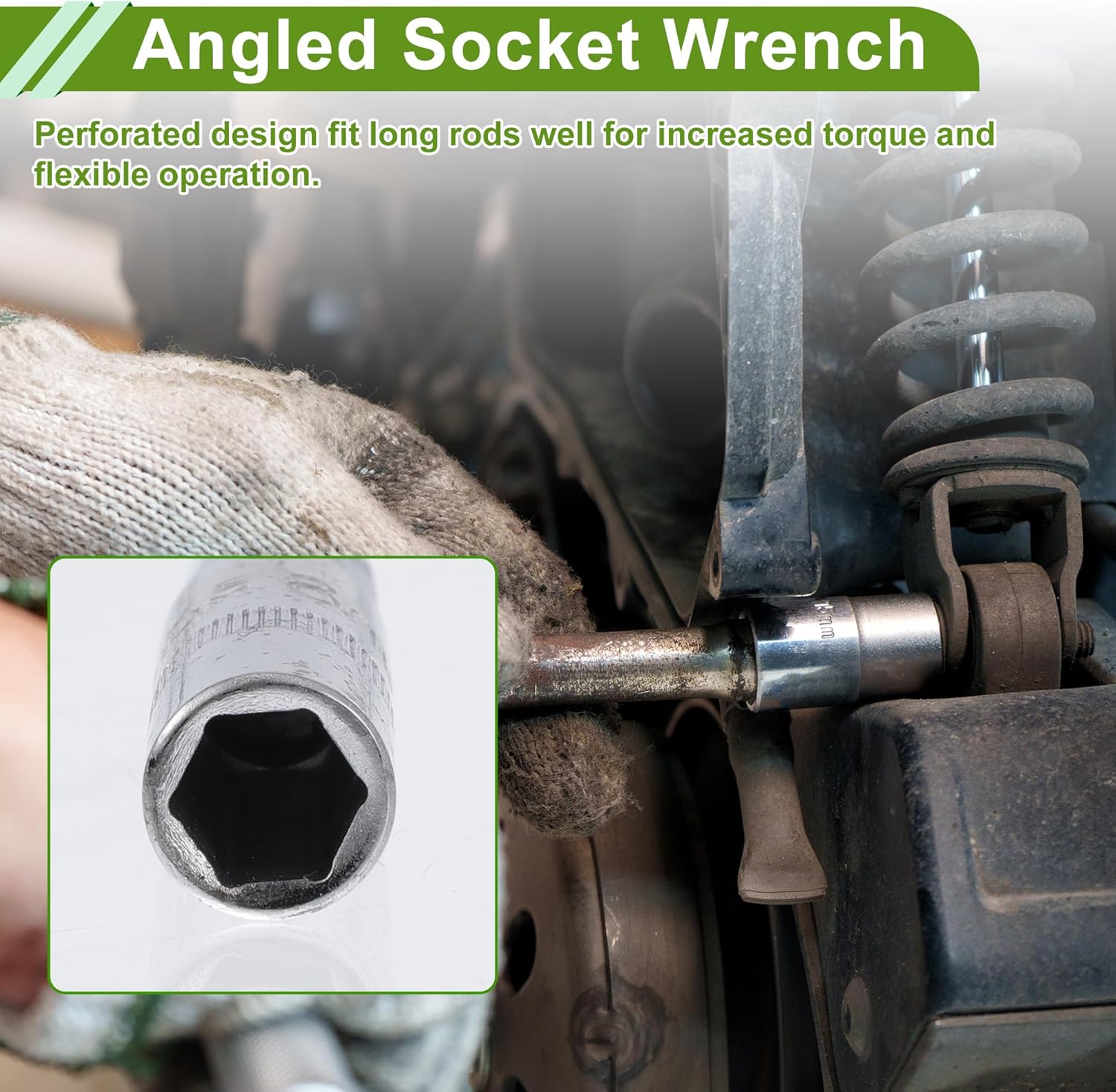 Universal 28x18cm Socket Wrench Durable Spanner Socket Remover Alloy Steel 1 Pc Hexagon 8mm for Car Motorcycle Dirtbike T-Handle Wrench Sleeve
