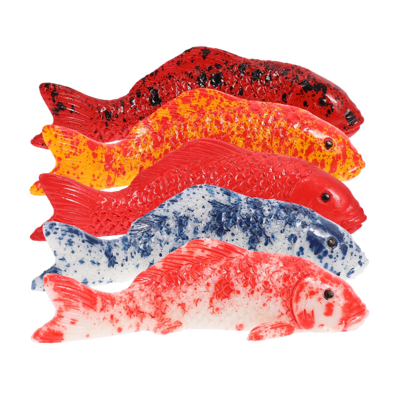BESTonZON 5pièces Poisson Flottant Résine Décoration Aquarium Faux Poisson Réaliste pour Aquarium Domestique