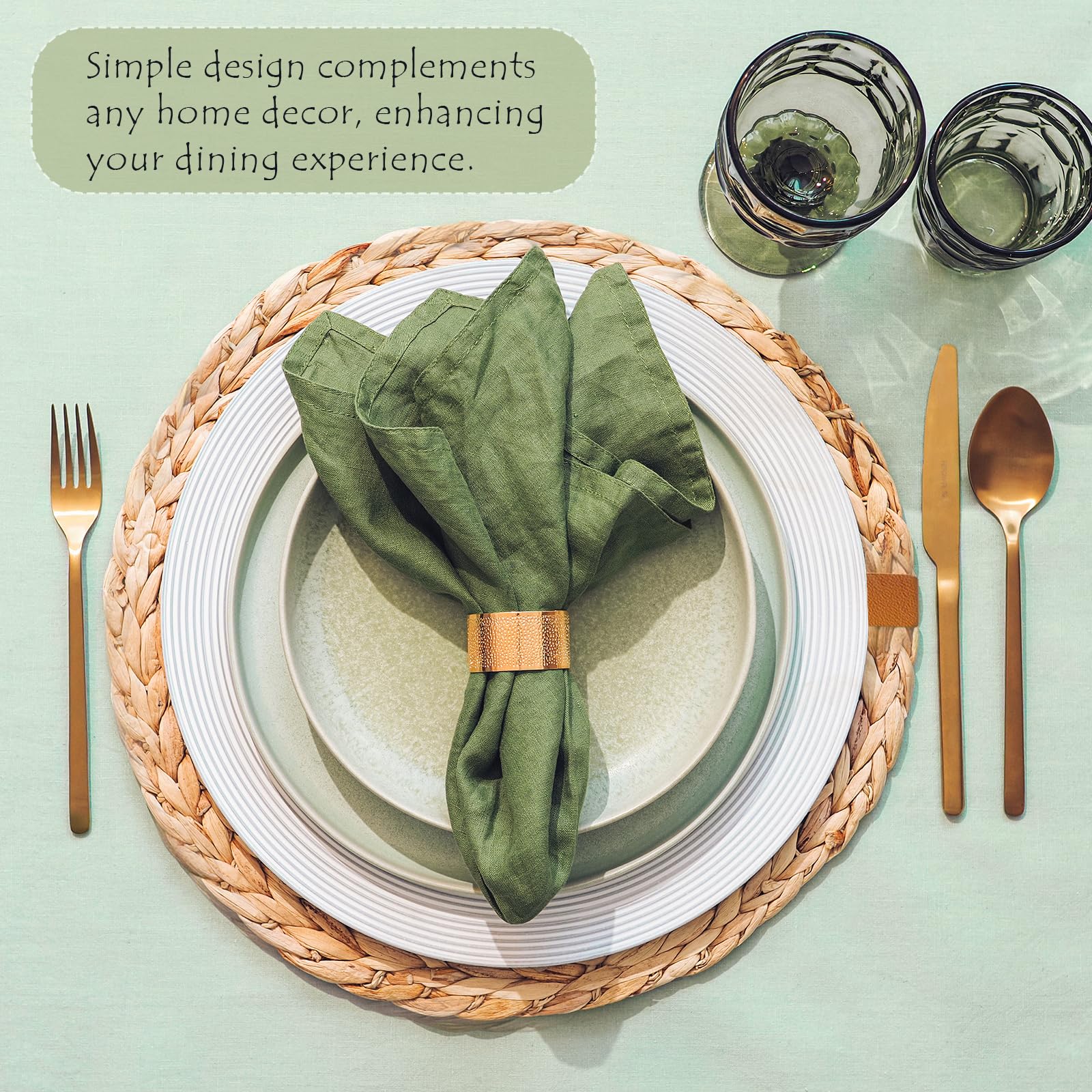 Waterhyacint geweven placemats, Placemats voor eettafel