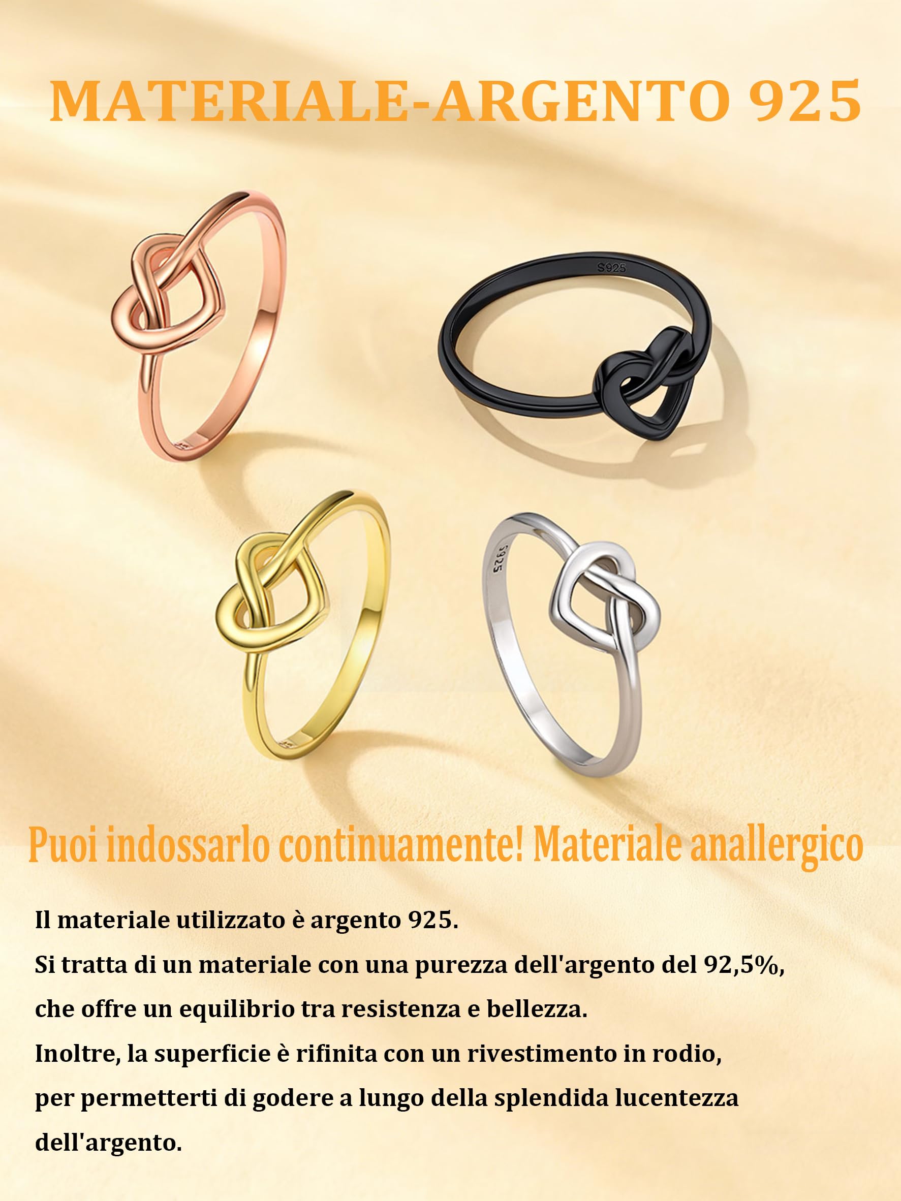 Bestyle S925 Anello Donna Cuore Celtico, Simbolo di Energia e Amore Infiniti, Anelli Donna Argento Sterling, Regalo Ragazza Fidanzata Compleanno