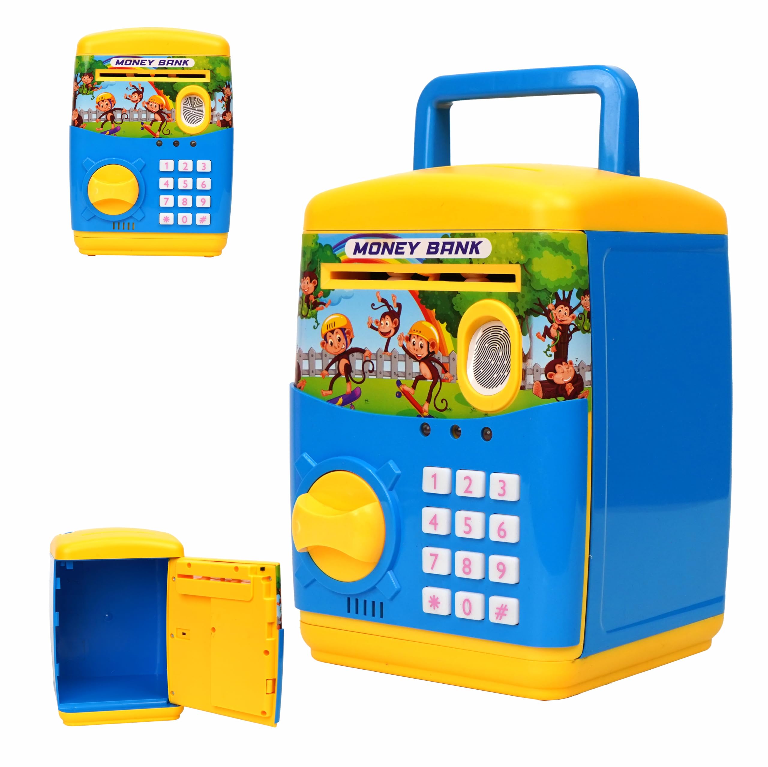 See full amazon price history chart for FUNVERSE® Savings Bank for Kids with Finger Print Sensor Piggy Savings Bank with Electronic Lock for Kids, with Indian Music 0 to 9 Number (Blue & Yellow) FUNVERSE® Savings Bank for Kids with Finger Print Sensor Piggy Savings Bank with Electronic Lock for Kids, with Indian Music 0 to 9 Number (Blue & Yellow) (B0CS6S8165) Amazon Price History, Amazon Price Tracker