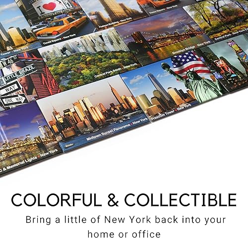 Miniatura 6 de Imán de recuerdo de fotos de la ciudad de Nueva York para nevera  Imanes de nevera de Nueva York Times Square Street Signs imán novedoso gran regalo