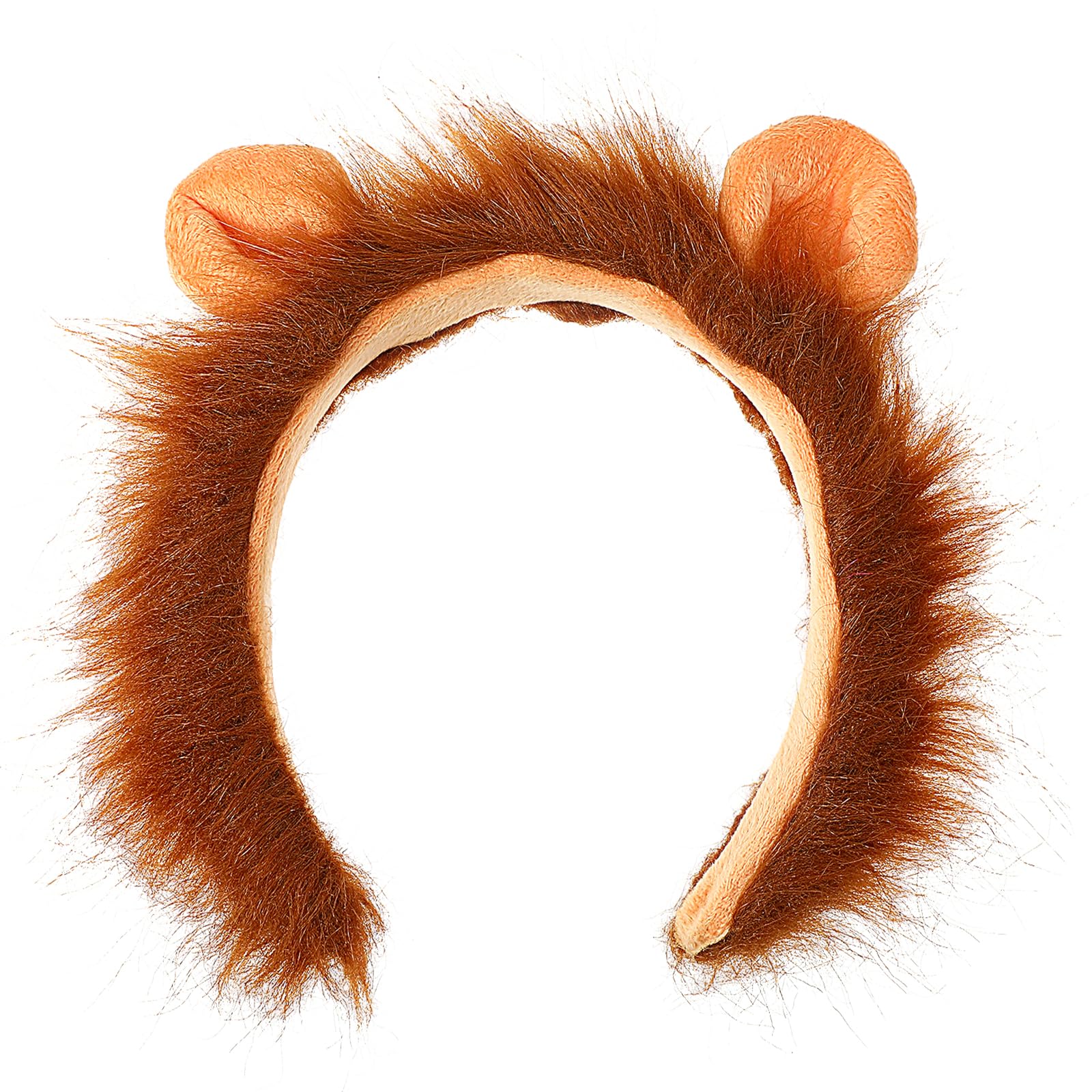 Nogeqi Lion Ears Headband Animal Ears Headband Lion King Head Band Animal Themed Costume Headwear, Lions Costume Accessories for Adult Cosplay Animals Theme Party(Dark Brown)