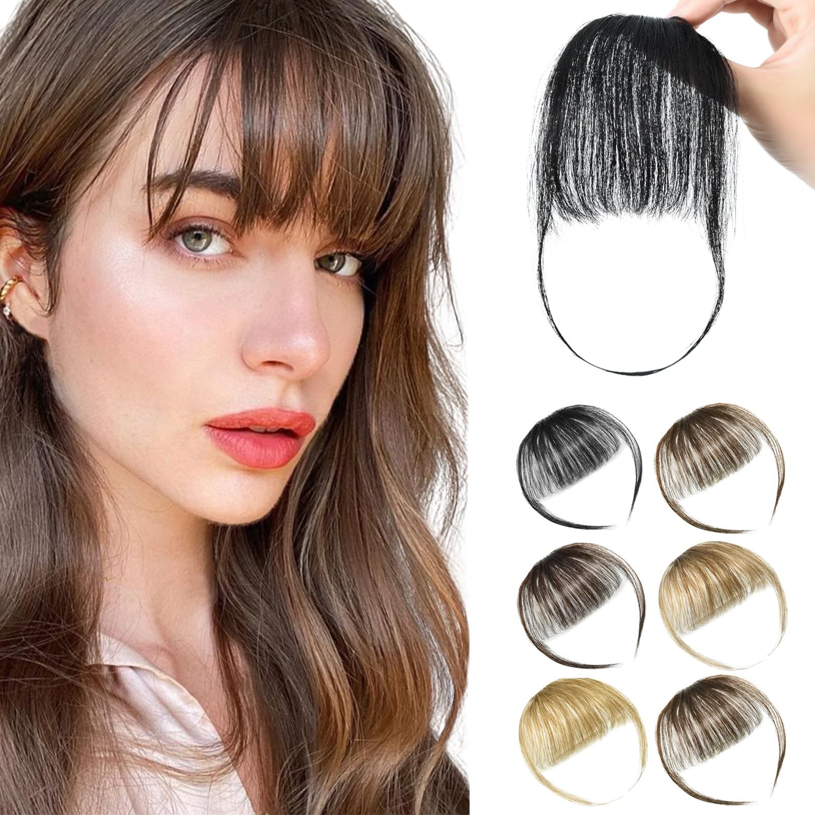 PARXITN Bob Perücke mit Pony Blond Perücke 28cm Synthetikhaa