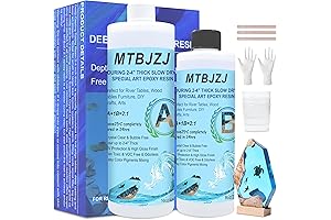 Deep Pour Epoxy Resin Art Kit - Crystal Clear Finish