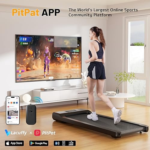 Miniatura 8 de Caminadora 2024, mini caminadora para debajo del escritorio con capacidad de 300 libras, caminadora silenciosa para el hogar y la oficina con
