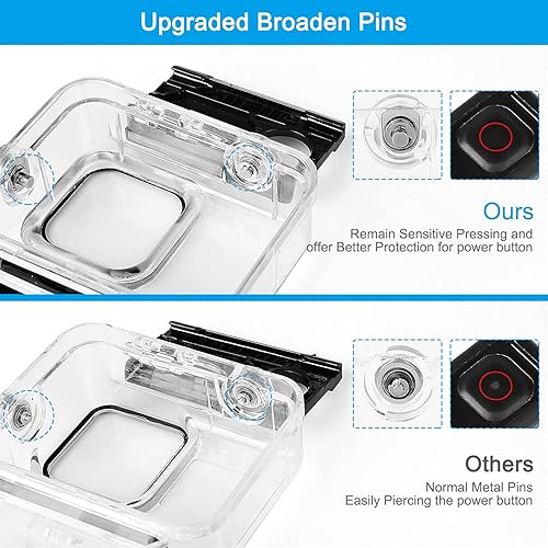 Miniatura 10 de Kuptone Funda impermeable para GoPro Hero 11  GoPro Hero 10  GoPro Hero 9 negro carcasa protectora de buceo submarina de 196 pies con accesorios de