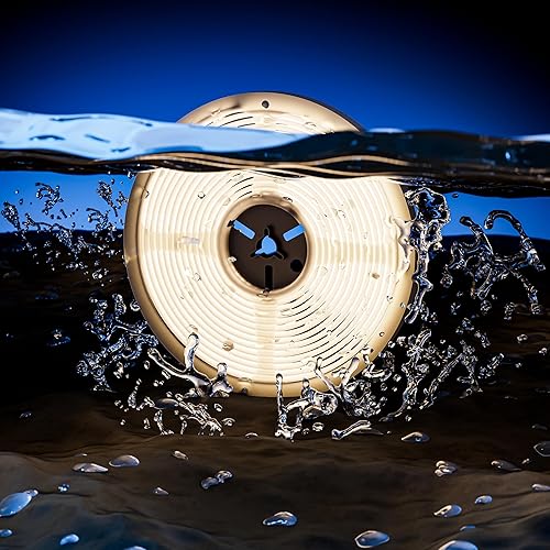 PAUTIX COB - Tira de luz LED IP67 impermeable de 20 pies20.0 ft, 4000 K blanco natural 2928 LED CRI90+ 24V súper brillante, tira de luz LED de