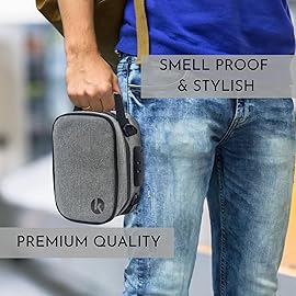 KIBAGA Travel Pill Organizer & Secure Medicine Storage Bag with Lock - Personal Container Box with Smell Control -Portable Water Proof Case for Vitamins, Supplements & First Aid