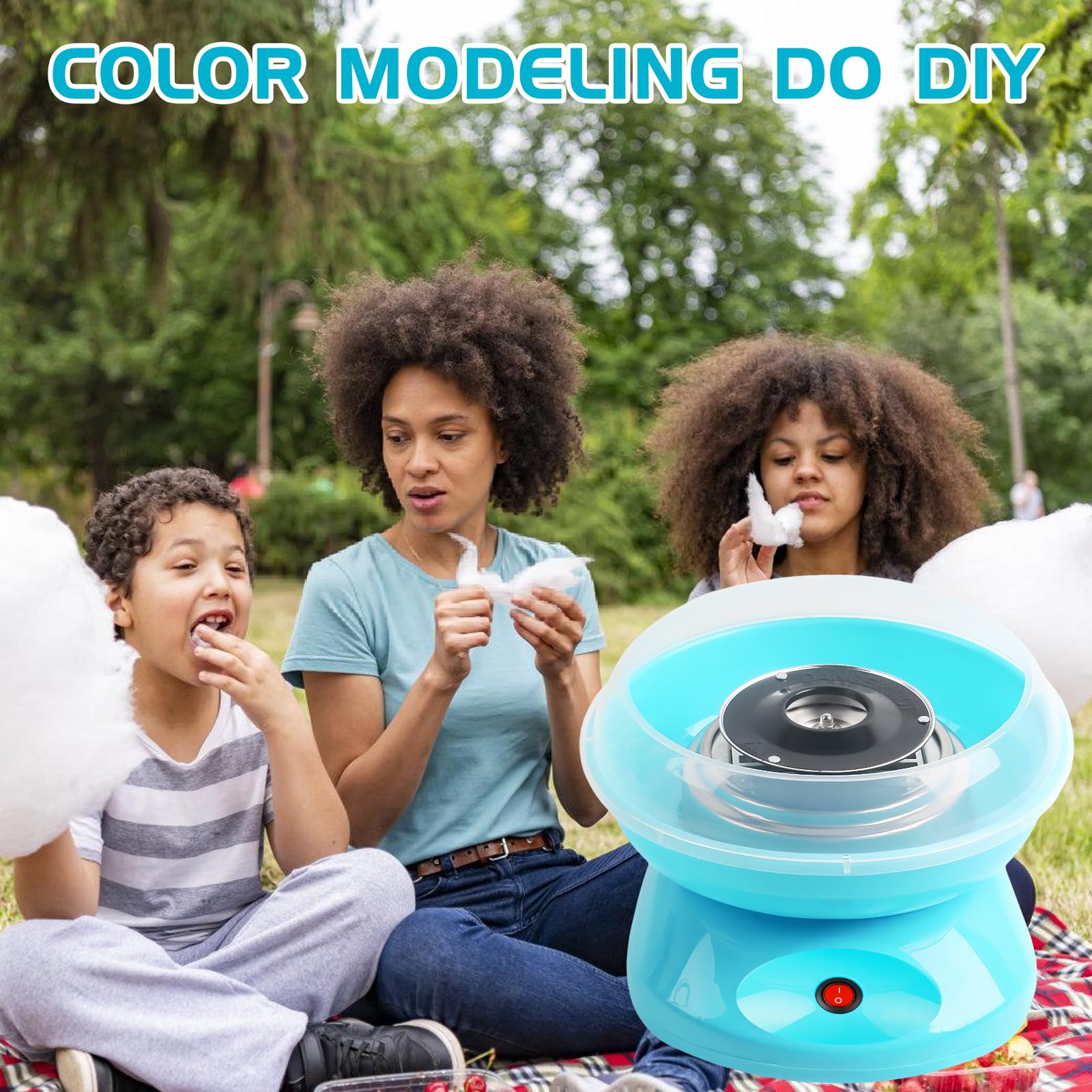 Machine À Barbe À Papa, Cotton Candy Machine, Machine À Bonbons En Coton, Électrique Candy Floss Maker 450w Avec Accessoires Pour Anniversaire Diverses Fêtes Facile À Utiliser Et À Nettoyer