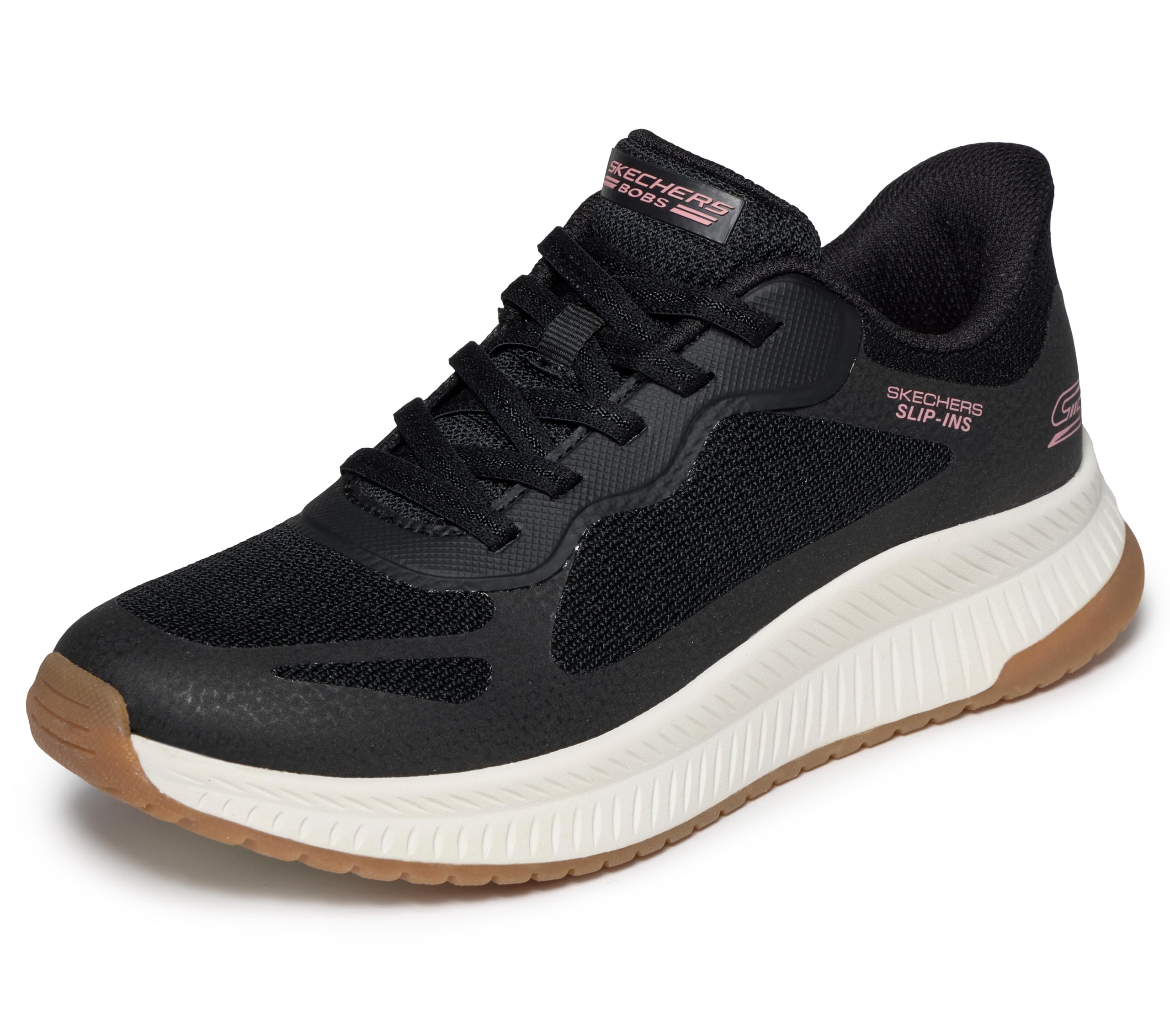 Skechers Bobs Squad 4, Staple Look Slip-Ins Trainers Women's Black Size 41 (7)