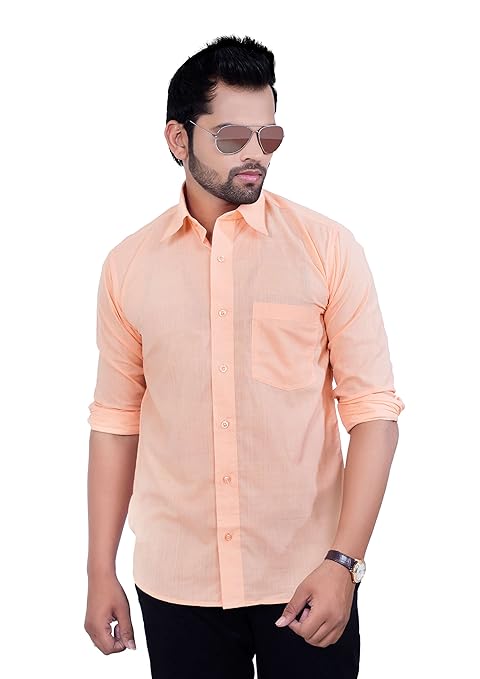 Buy Khadi Light Peach Color Plain Premium Shirt 44 At Amazon In Buy Khadi Light Peach Color Plain Premium Shirt 44 At Amazon In