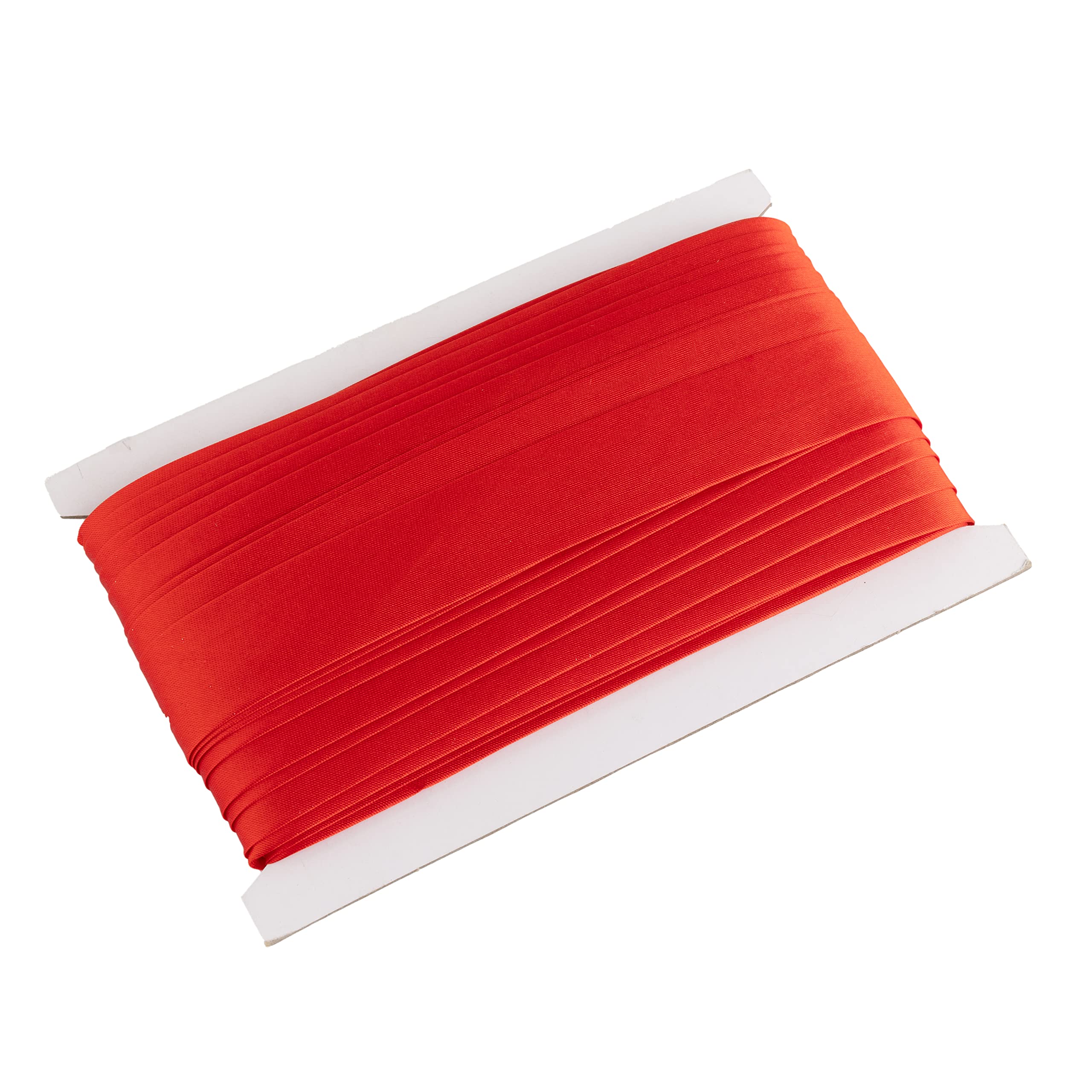 Kraftz Red High Quality 100% Satin Bias Binding Tape 50M | Satin Bias Tape For Bunting With Herringbone Pattern Weaving | Bias Binding Tape For Sewing Available In Multiple Sizes (15Mm, )