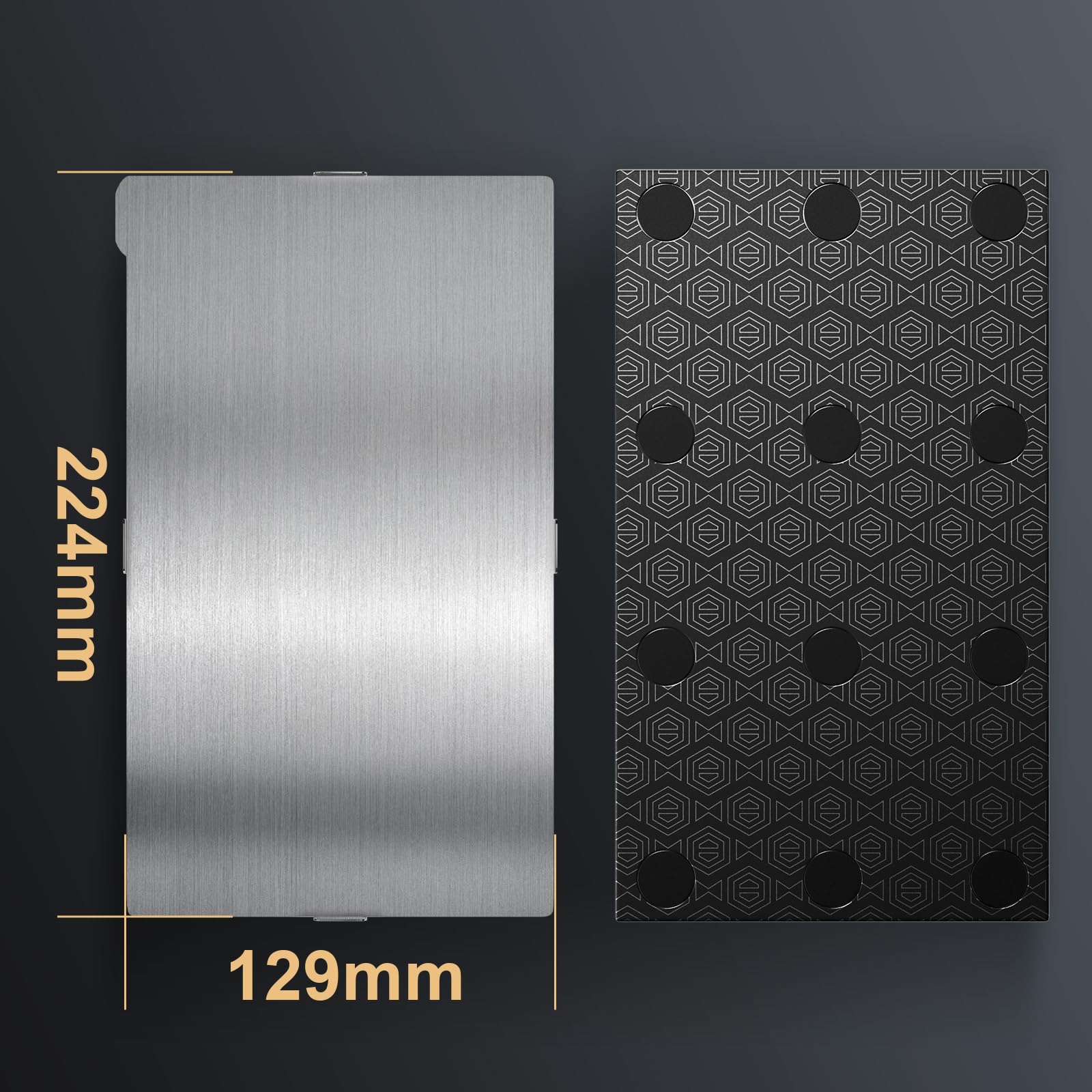 Ulepszona magnetyczna platforma drukowania do drukarki 3D z żywicy, 2 elastyczne płyty konstrukcyjne ze stali sprężynowej i 1 x stalowa płyta podstawowa do drukarki 3D ELEGOO Saturn 4 / Saturn 4 Ultra