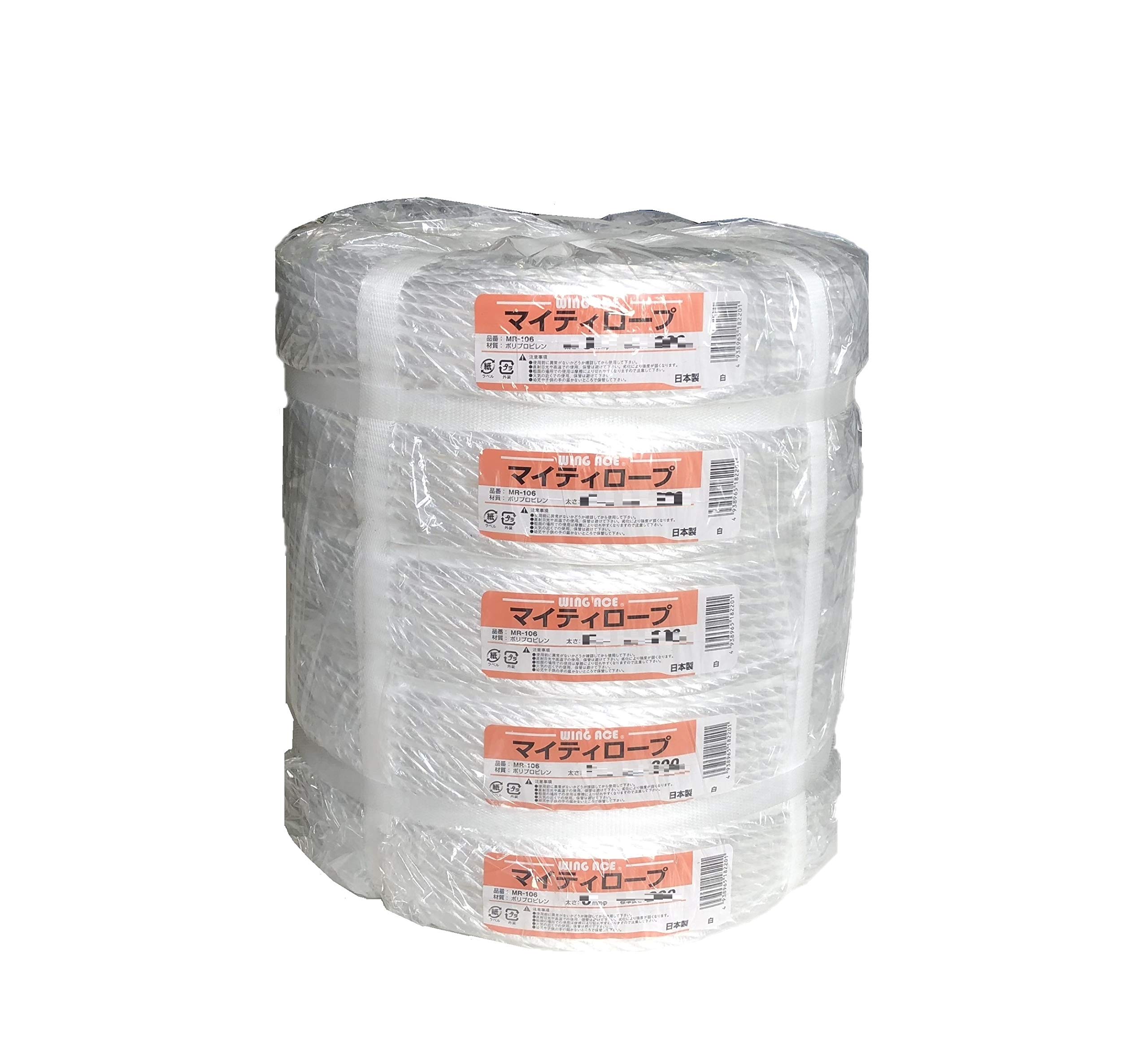 Amazon.co.jp: PPロープ 6mm×200m 【5巻入り】 荷造りロープ : 産業
