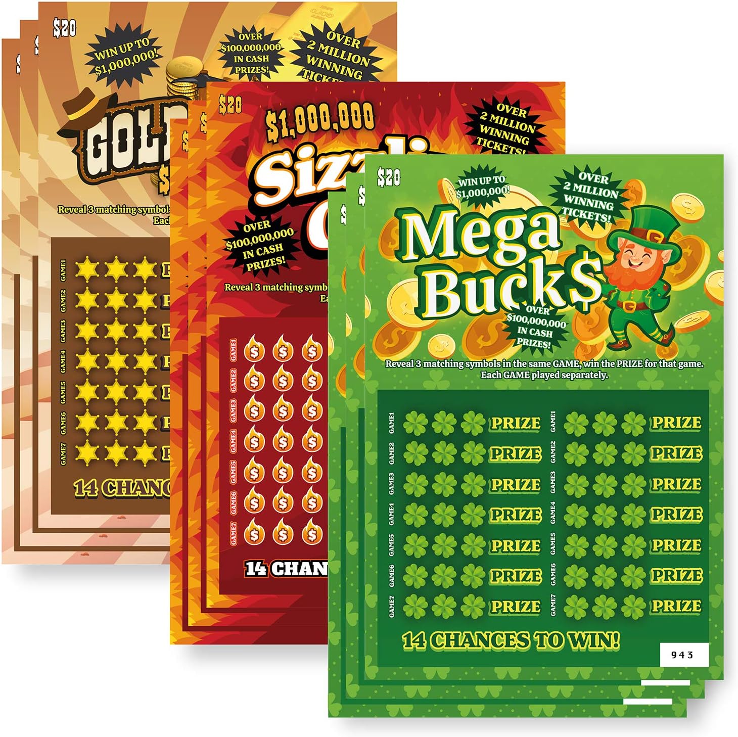 Funny Gag Fake Lottery Ticket by Aliza | Joke Scratch Prank for Adults - Excellent Gift for Wife Husband Boyfriend Girlfriend Boyfriend Sister Brother Dad Mum - Prankster Stuff for