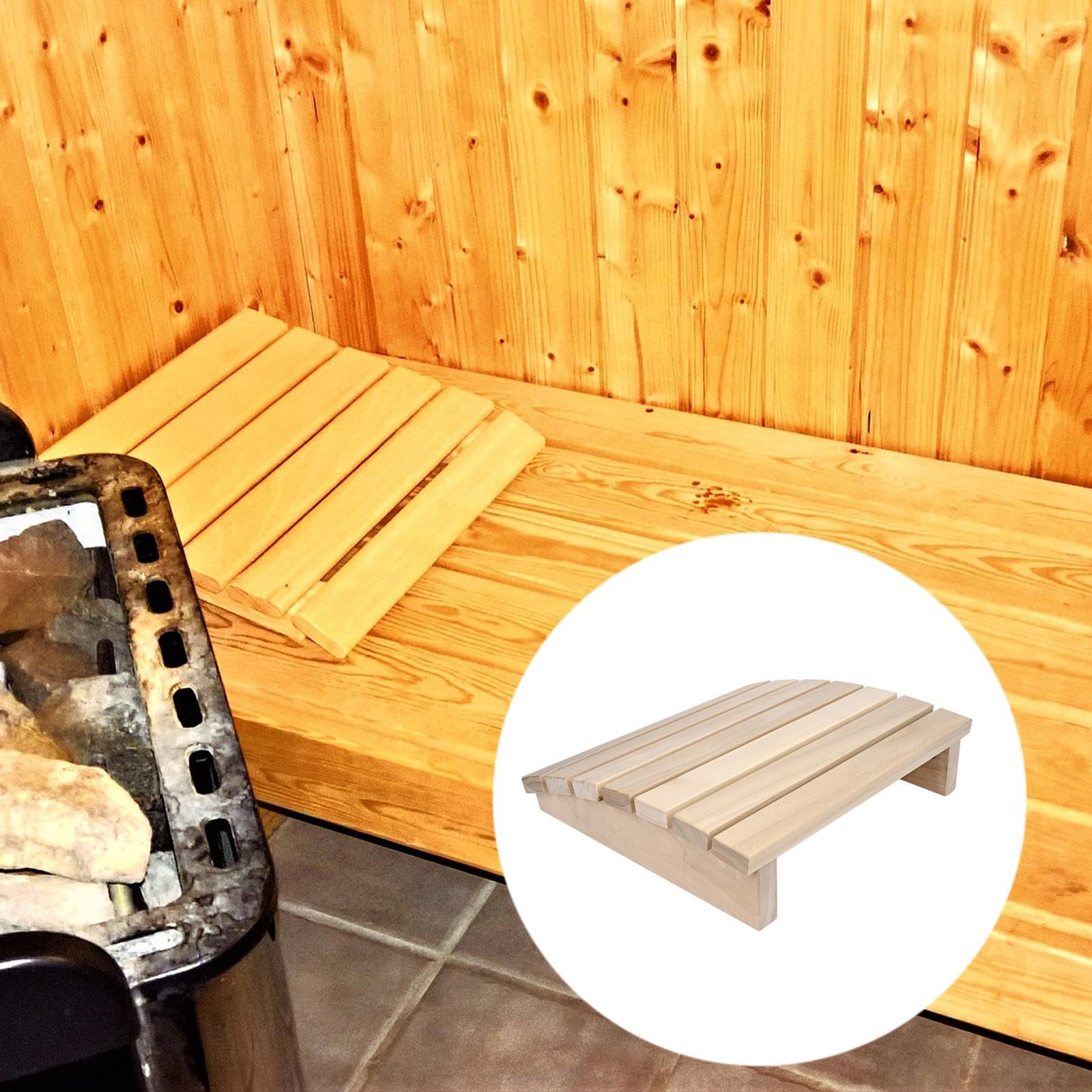 Sauna Rückenlehne, Bequeme, Ergonomische, Moderne Sauna Kopfstütze Aus Holz für Hotels