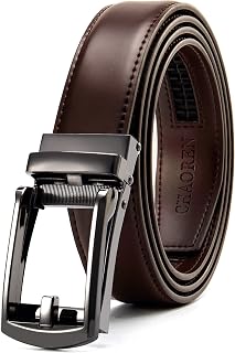 Mens Dress Belt - Ratchet Belt Leather 1 1/4" Comfort Click - Perfect Companion to Mens Dress Shoes