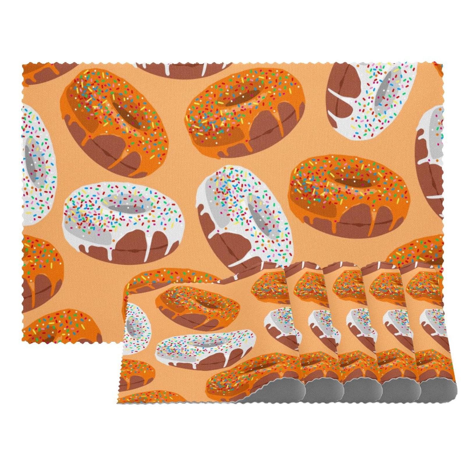 Sets de table rectangulaires donuts 30x45cm protège table résistant chaleur
